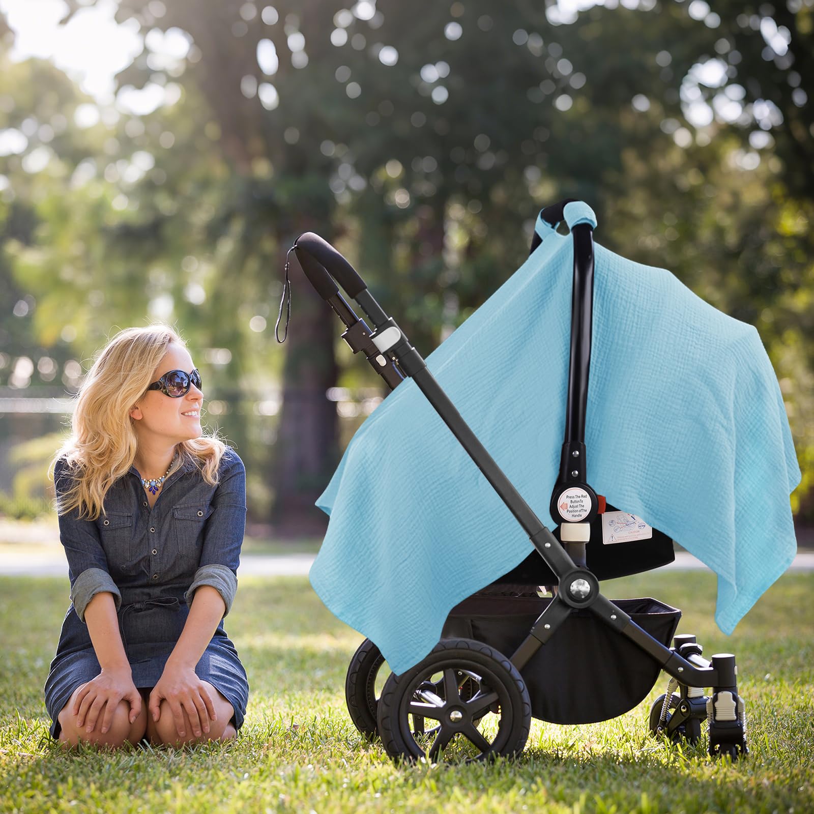 Metplus Muslin machine-washable care open image communicates easy cleaning for busy parents.