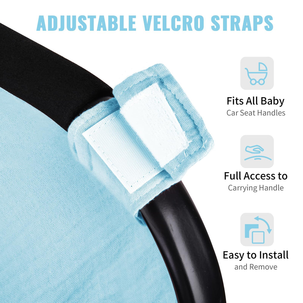Metplus Muslin UV protection image demonstrates sun-shielding benefits during outdoor strolls.
