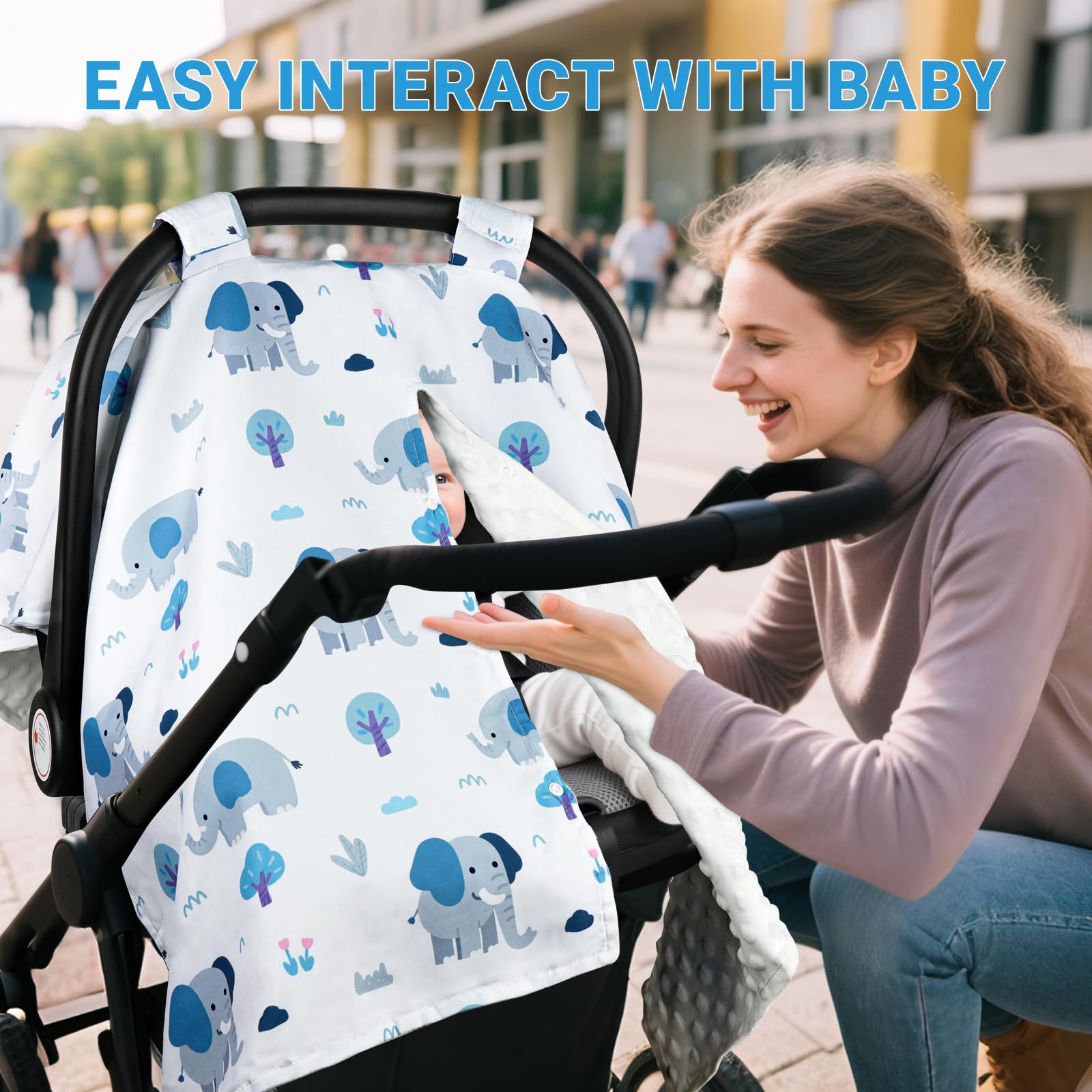 Metplus newborn gift car seat cover is a practical unisex baby shower present.