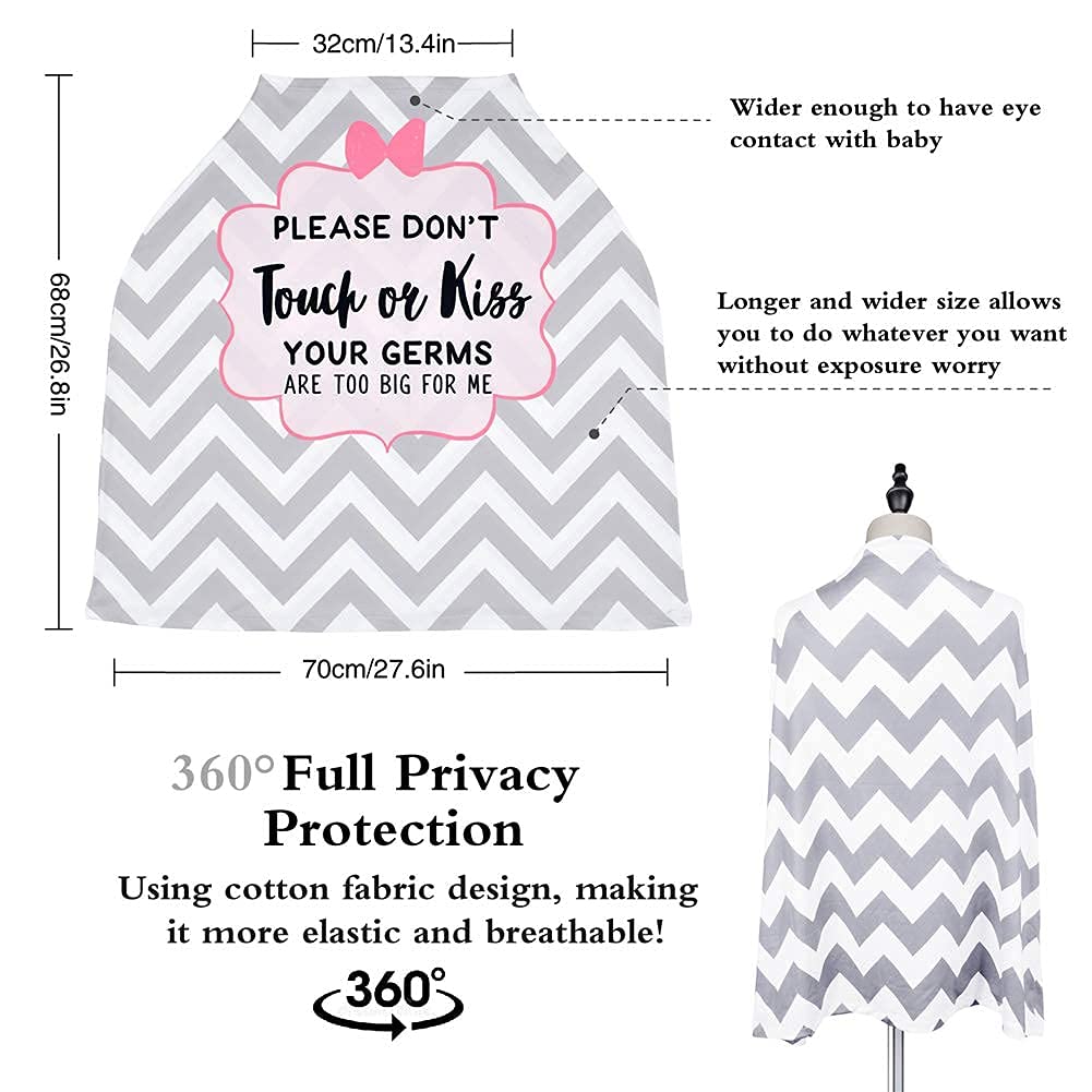 Metplus No Touch Sign Car Seat Cover top opening provides airflow and light control.