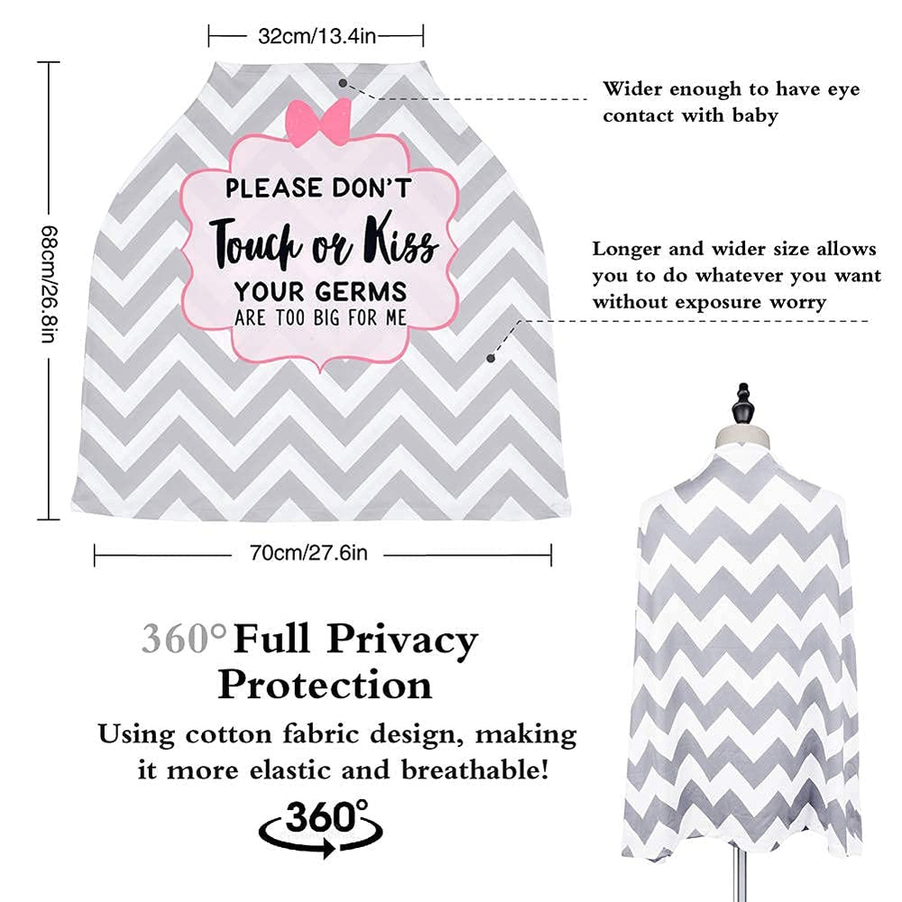 Metplus No Touch Sign Car Seat Cover top opening provides airflow and light control.