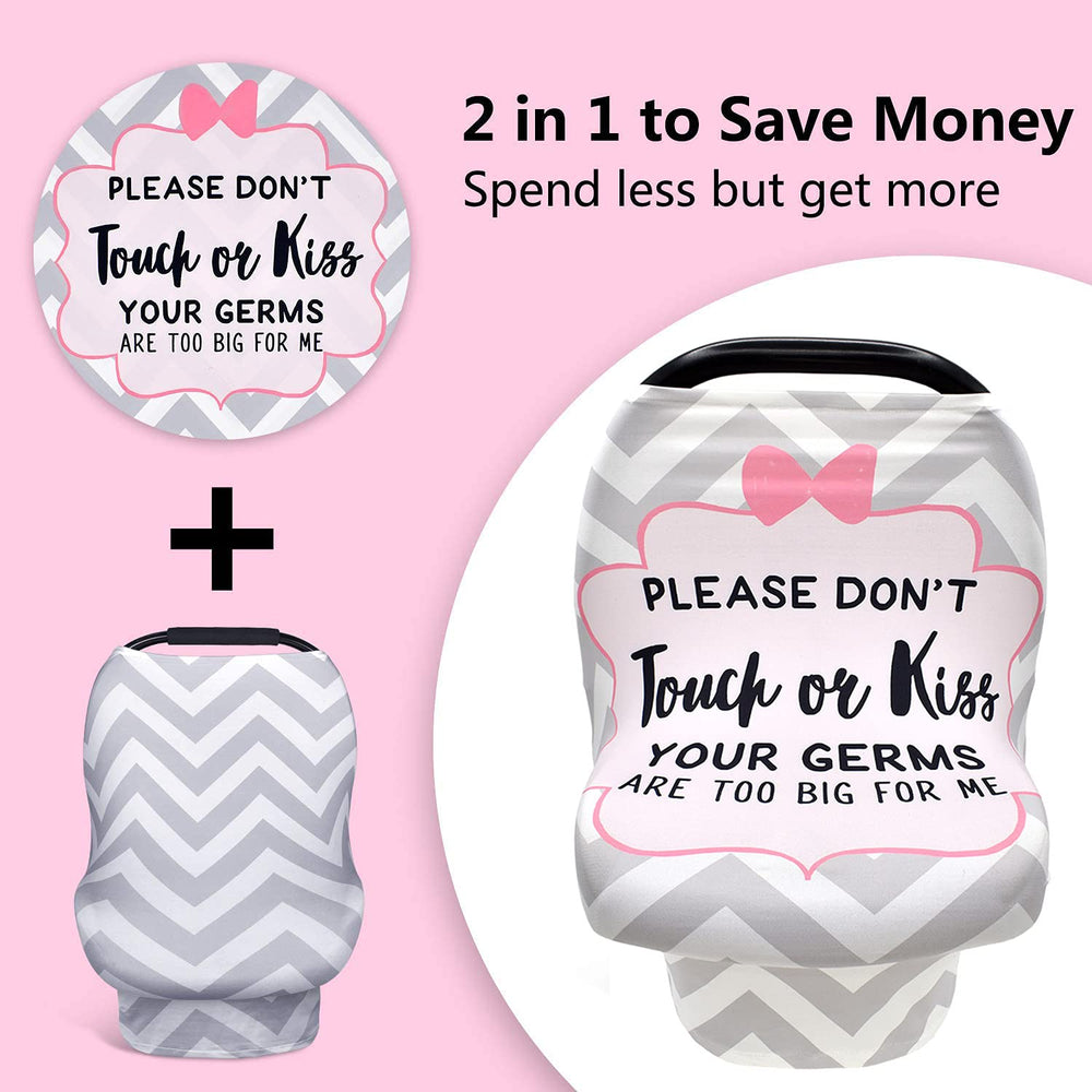 Metplus No Touch Sign Nursing Cover provides privacy while breastfeeding in public.