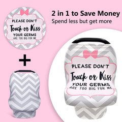 Metplus No Touch Sign Nursing Cover provides privacy while breastfeeding in public.