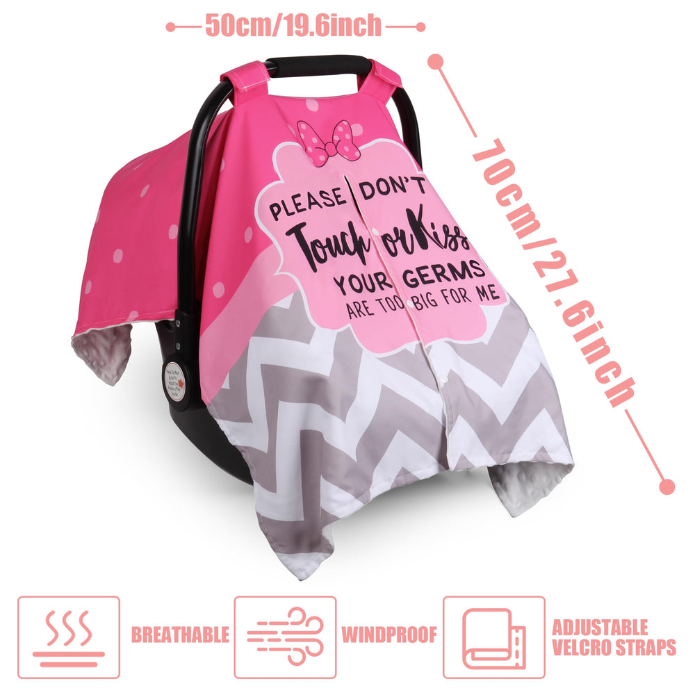Metplus nursing cover doubles as baby carrier cover for on-the-go feeds.