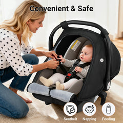 Metplus winter car seat cover front-panel zip enables easy access and ventilation.