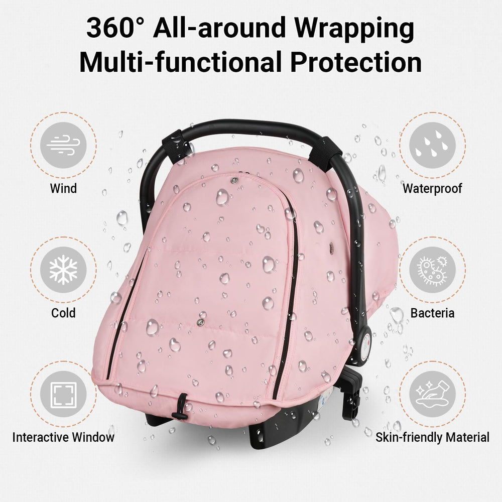 Metplus winter car seat cover fleece lining adds cozy warmth during car rides