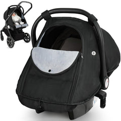 Metplus winter car seat cover waterproof shell shields baby from rain and wind during outings.