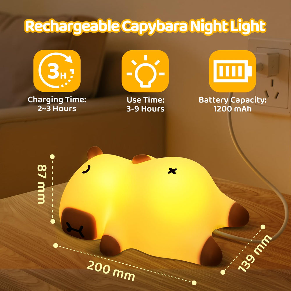 Mewaii capybara night light compact and portable for travel.
