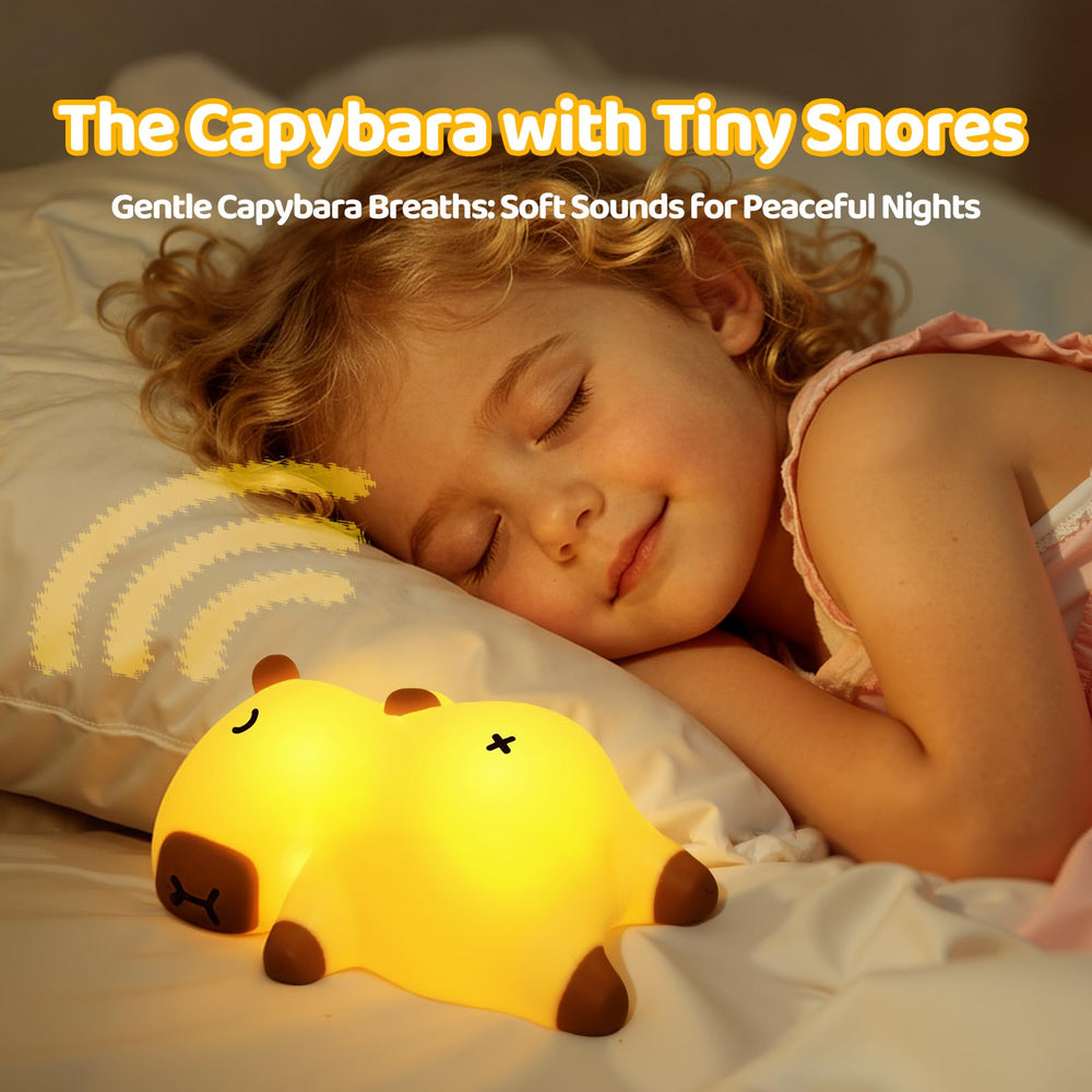 Mewaii silicone-safe capybara night light is cuddly and child-friendly.