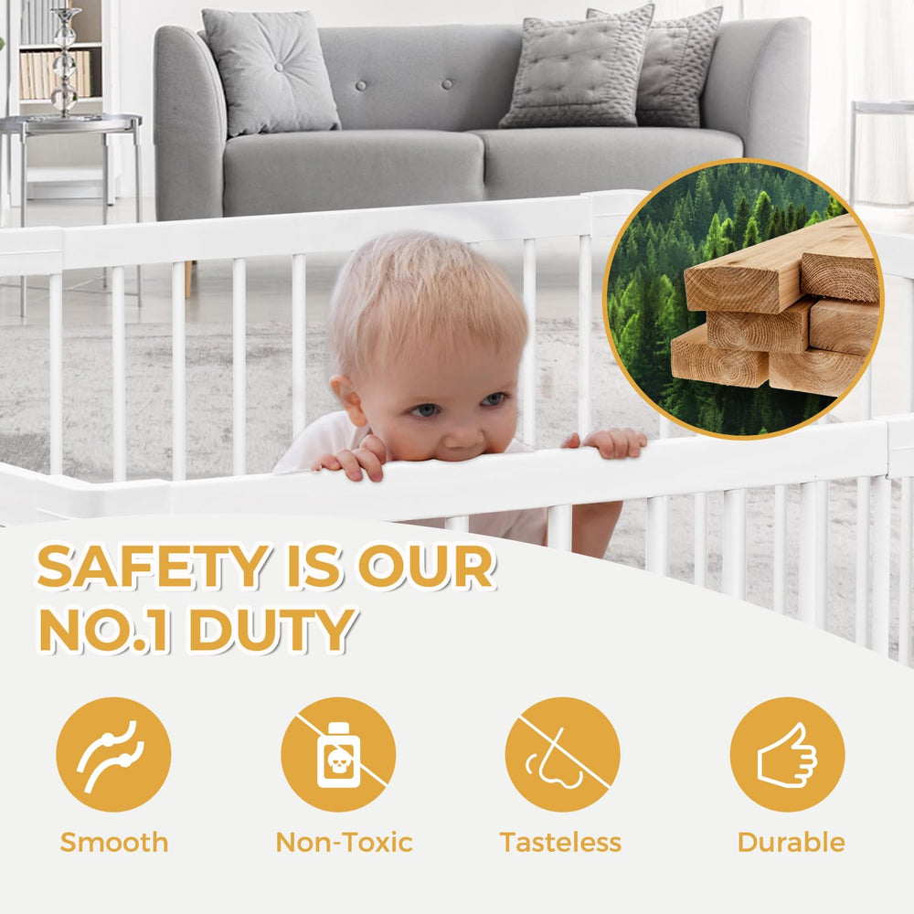 MEWANG safety gate with locking mechanism for secure playtime