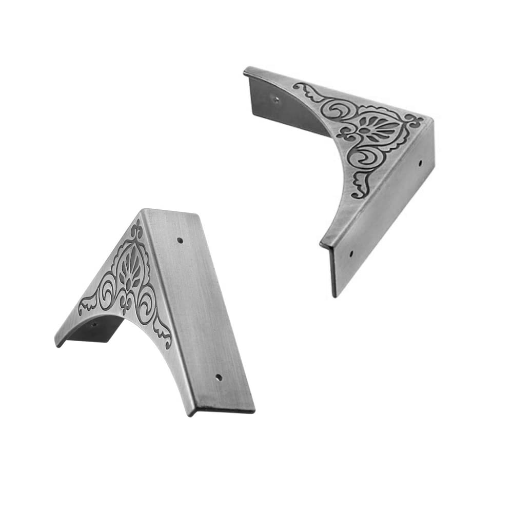 Mewuthede furniture corner detail in antique silver adds retro look and edge protection