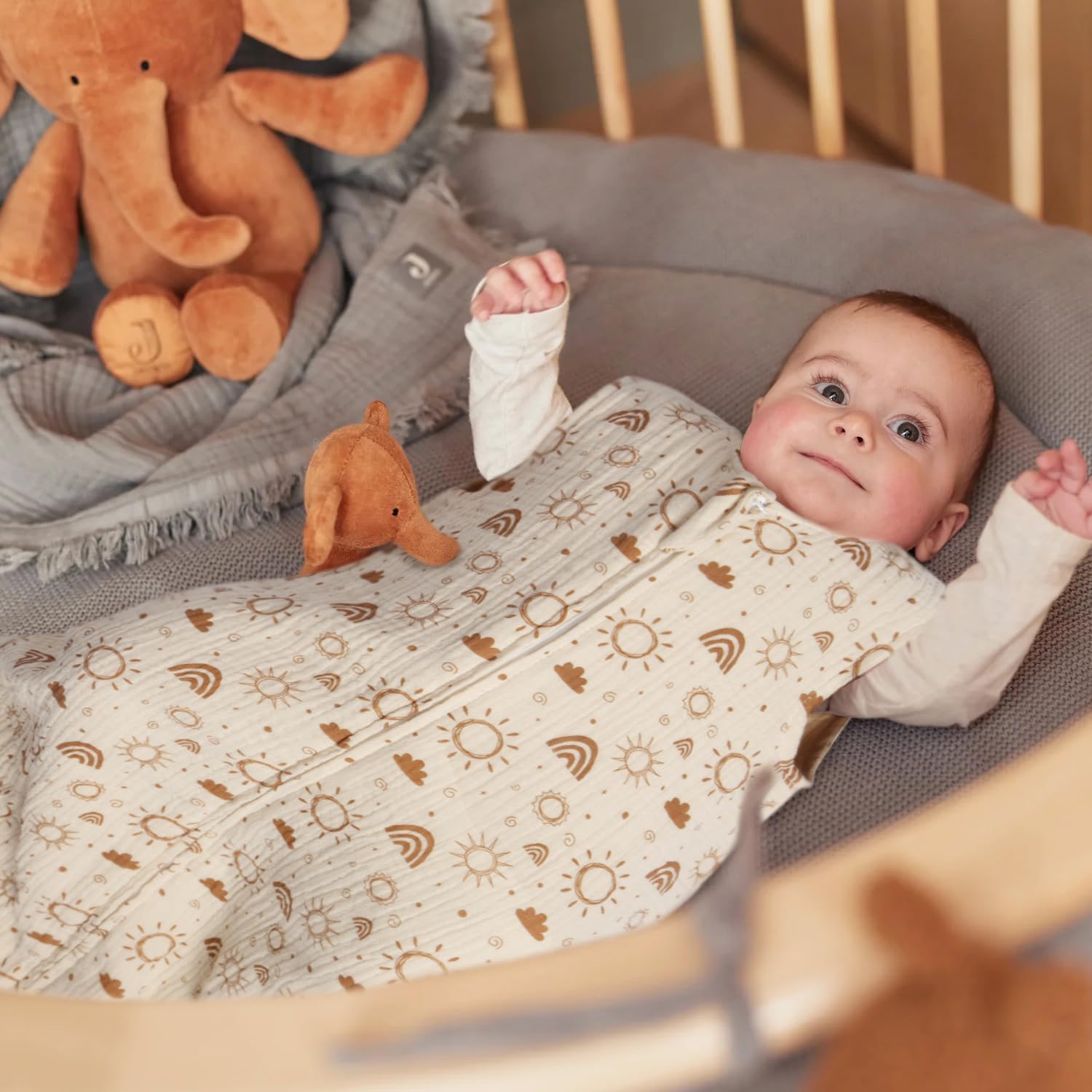 MEXXI sleep sack leg-room design allows free kicking for comfortable sleep