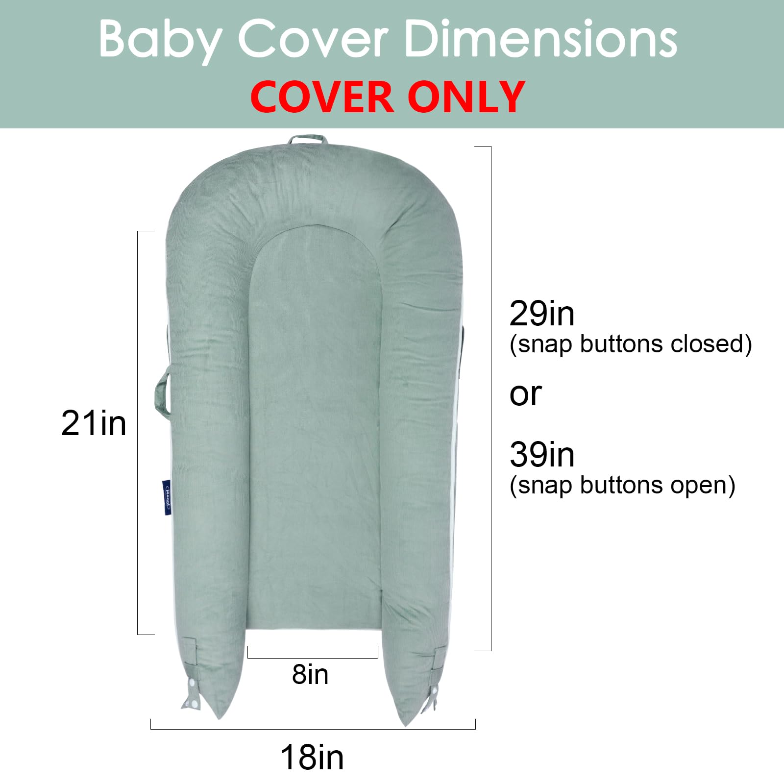 MEXXI corduroy texture close-up shows soft, skin-friendly fabric for baby comfort.