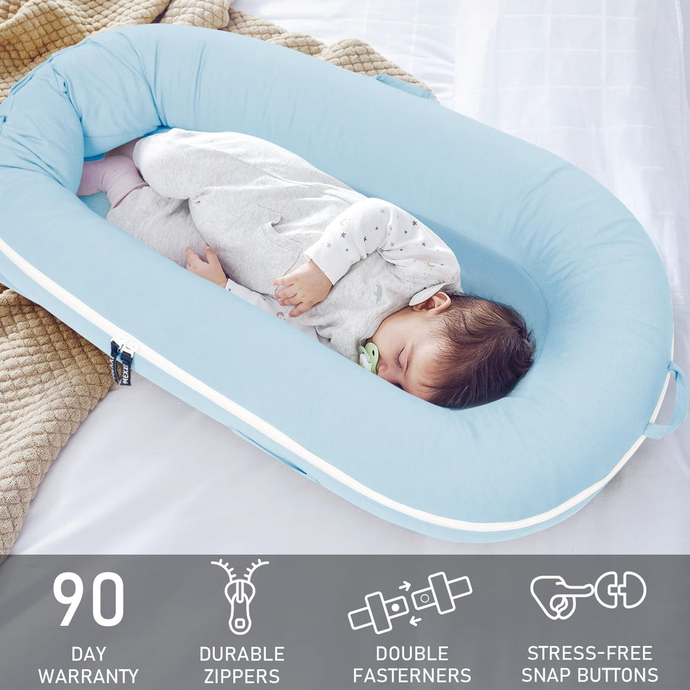 MEXXI DockATot Deluxe fit cover demonstrates secure compatibility.