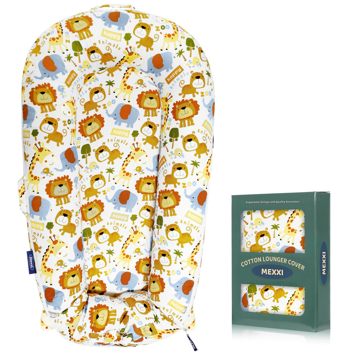 MEXXI Happy Animals replacement cover fits DockATot Deluxe+ for easy refresh.