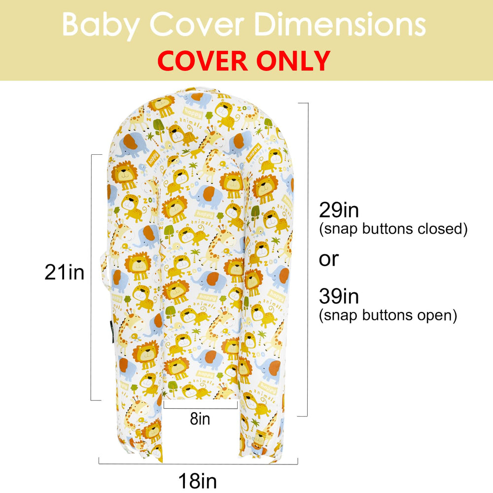 MEXXI hypoallergenic cotton replacement cover highlights soft, baby-friendly comfort.