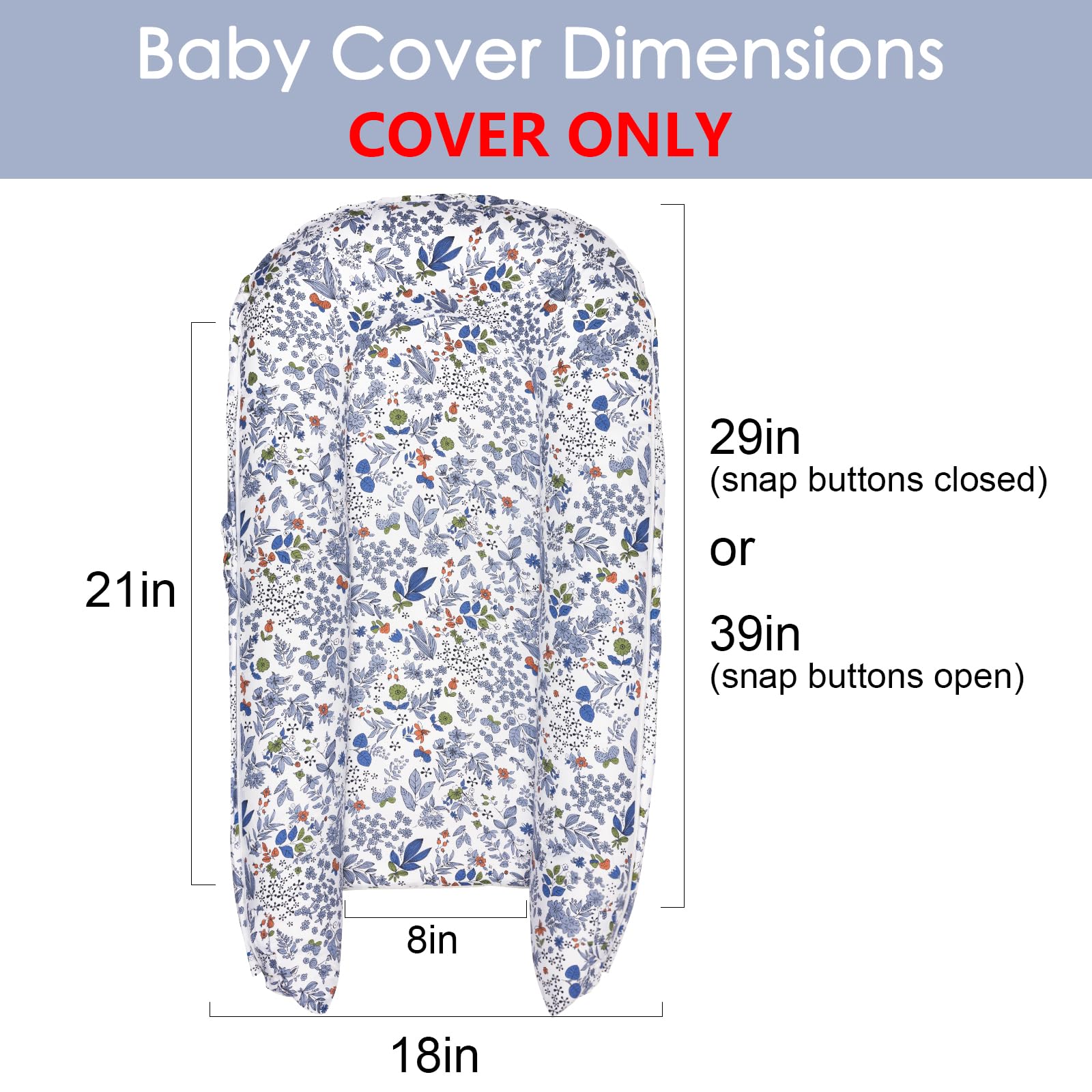 MEXXI infant lounger cover flowers on dockatot deluxe demonstrates a secure, easy fit.