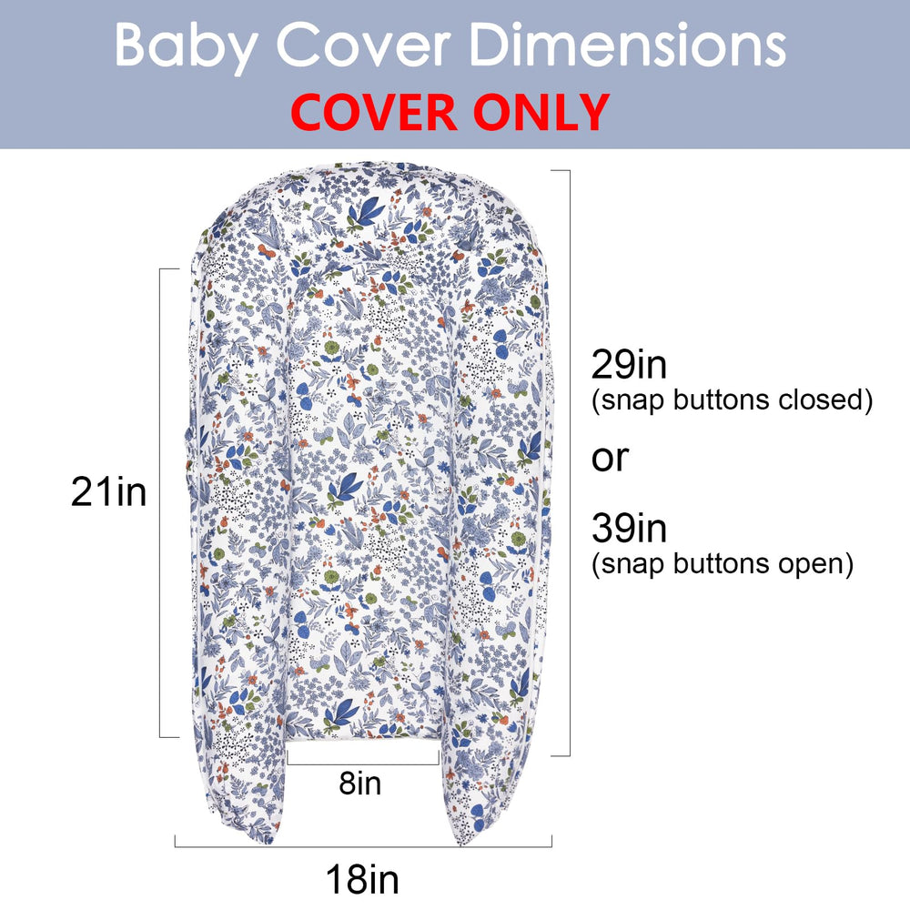 MEXXI infant lounger cover flowers on dockatot deluxe demonstrates a secure, easy fit.