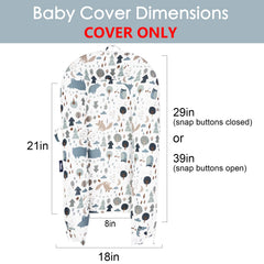 MEXXI infant lounger forest cover back view highlighting design and fit