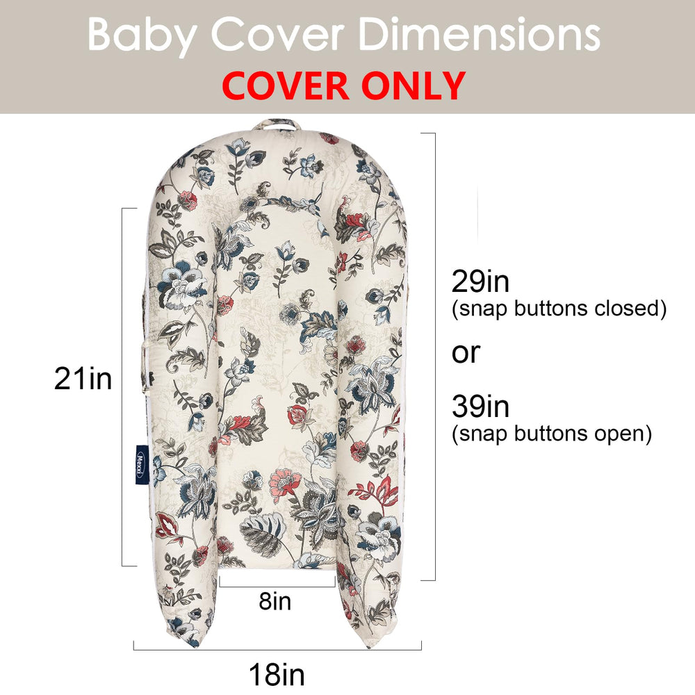 MEXXI infant lounger cover geranium folded compact for easy storage