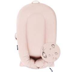 MEXXI organic replacement cover baby pink front view shows breathable cotton
