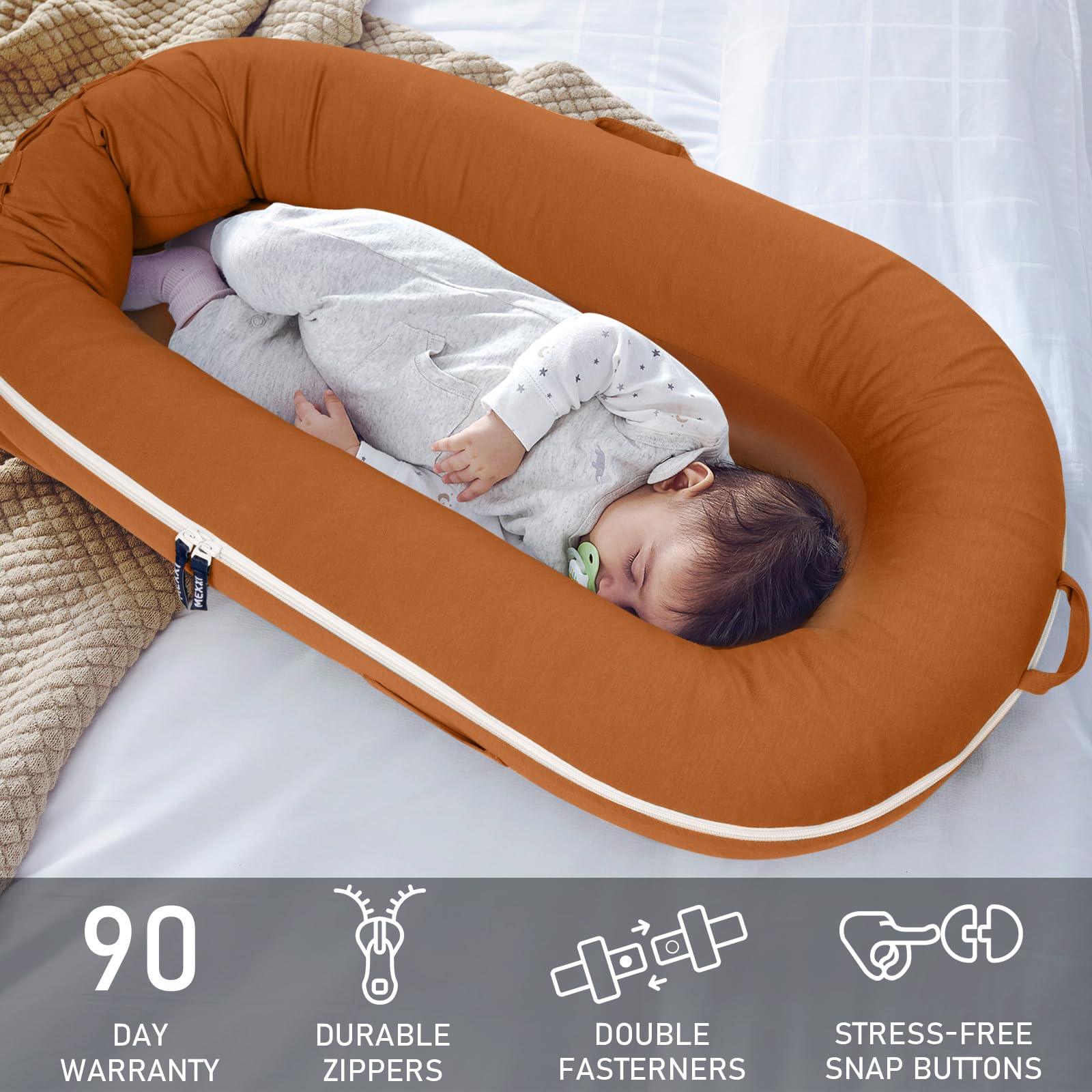 MEXXI organic replacement cover brown logo tag shows organic credibility