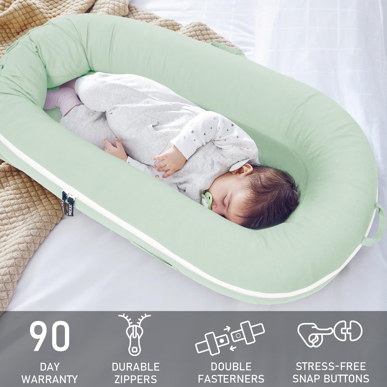 MEXXI Pistacho Green cover after washing, machine washable and quick-dry