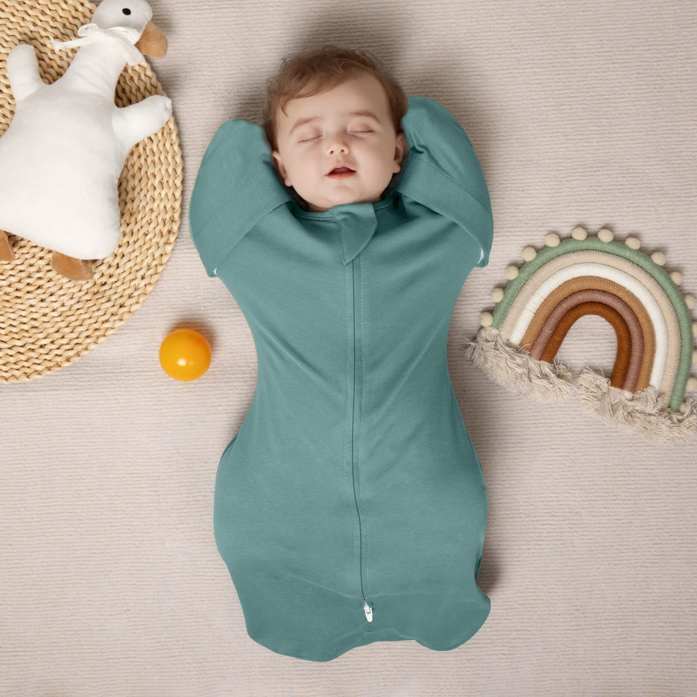 MEXXI sleep sack with legs-bent space supports natural leg position.