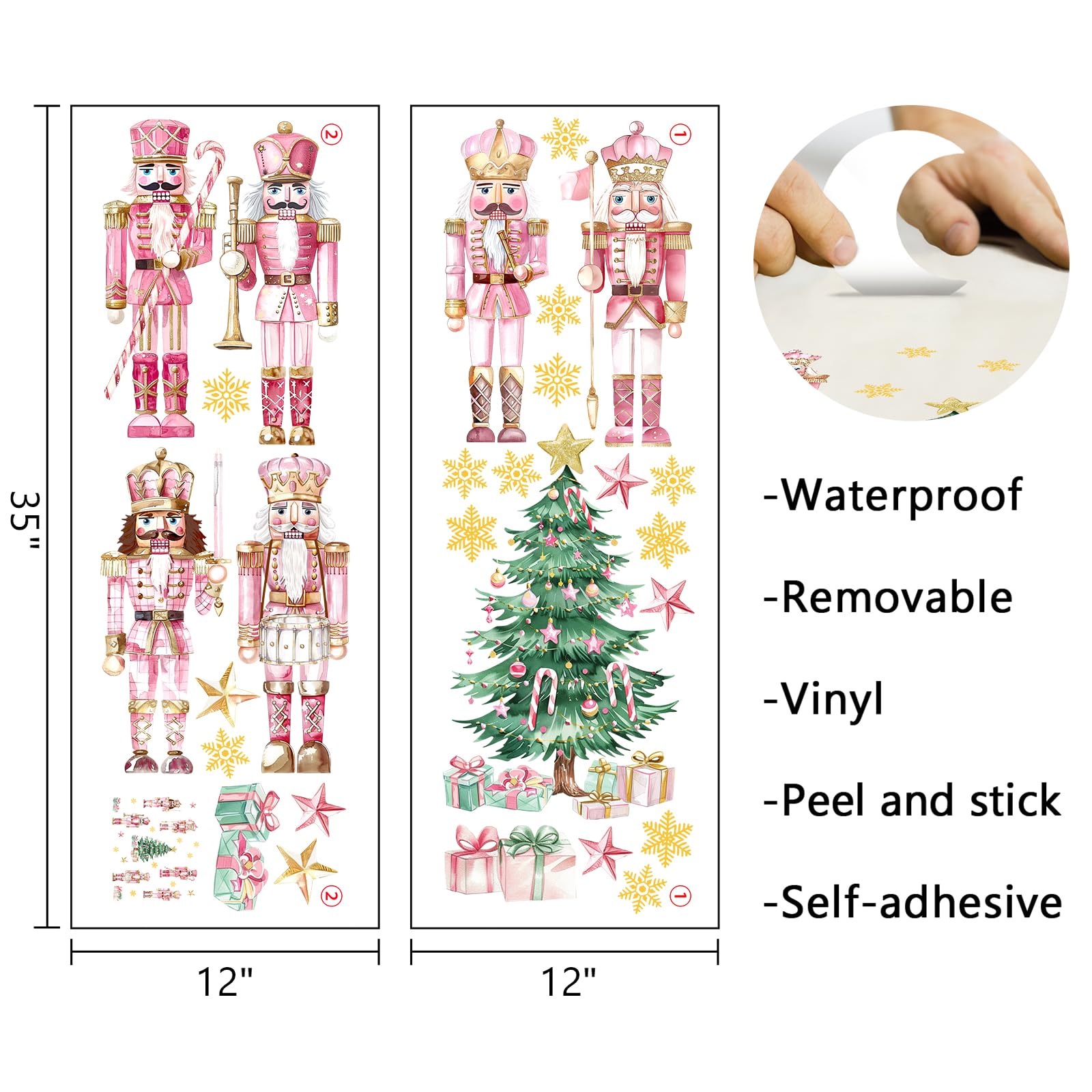 Mfault Christmas tree gold snowflake decor adds elegant living space accents