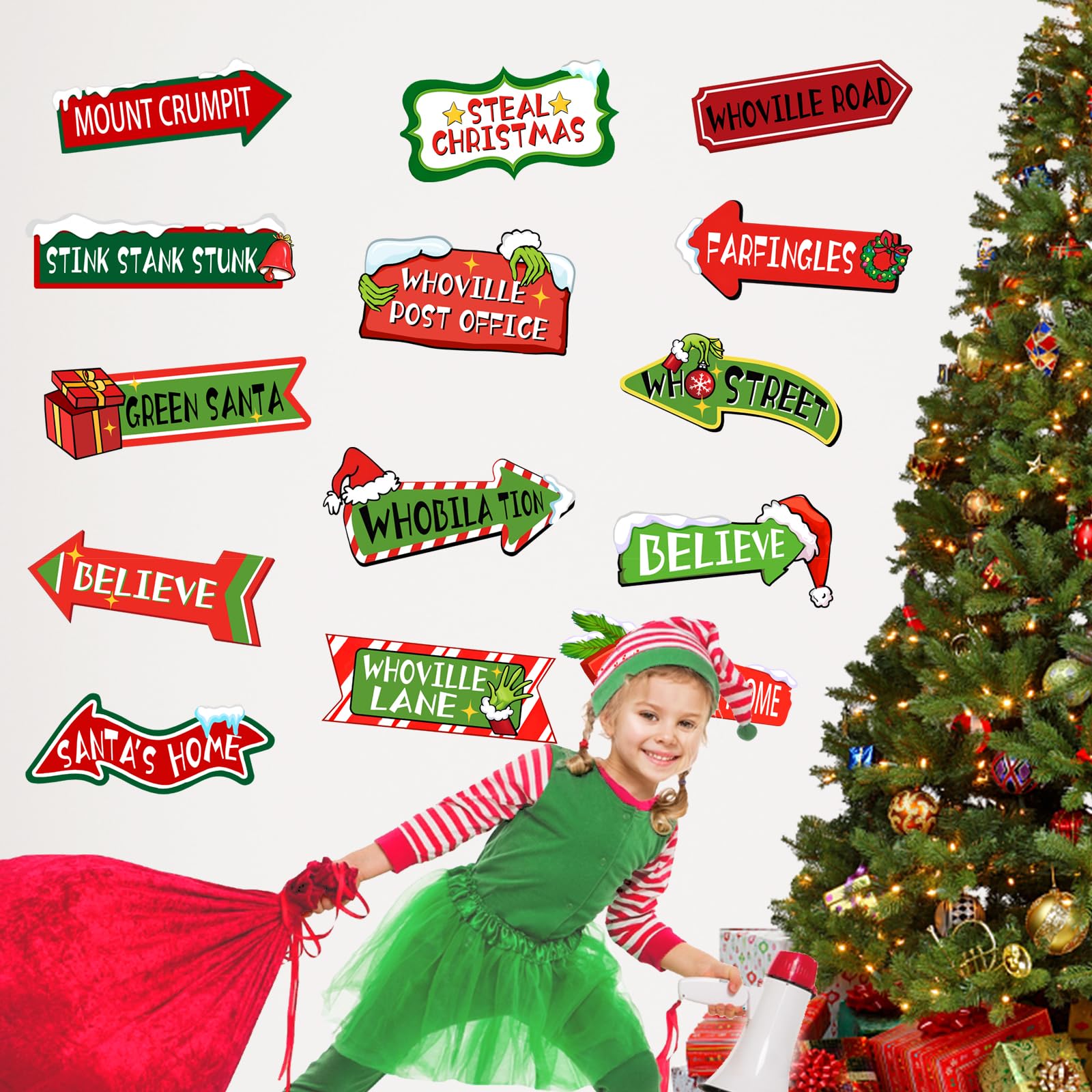 Mfault Whoville wall art for kitchen creates cheerful holiday ambiance