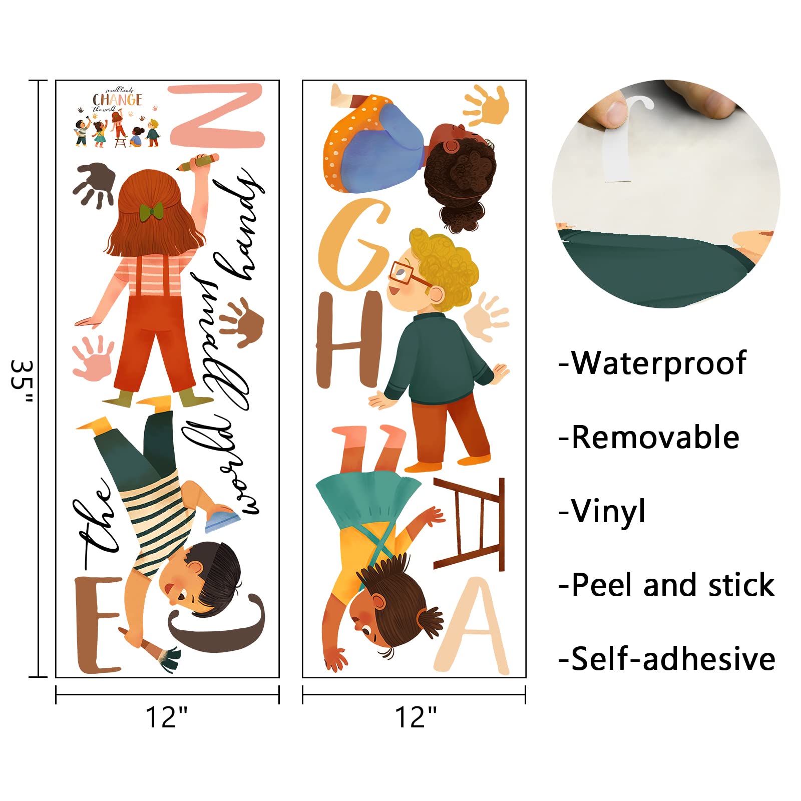 Mfault diversity wall stickers nursery with vibrant colors for playful learning.
