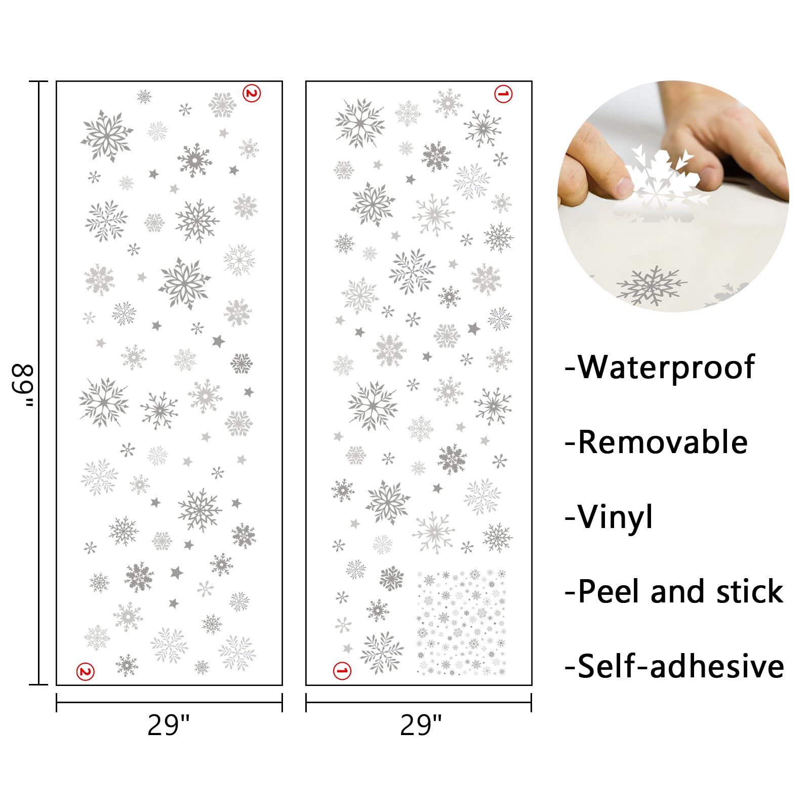 Mfault grey snowflake bedroom decor wall art for cozy sleeping spaces