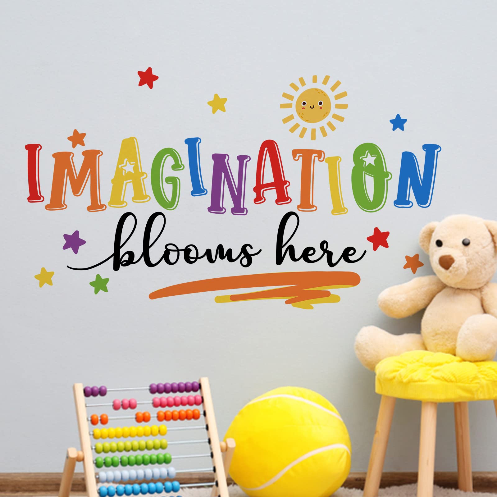 Mfault Imagination Blooms Here durable semi-gloss vinyl stands up to year-round use