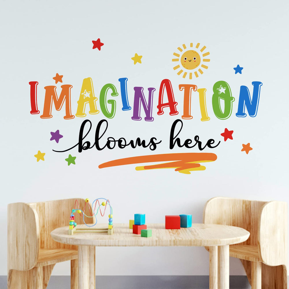 Mfault Imagination Blooms Here playroom classroom decoration stickers spark learning-friendly spaces