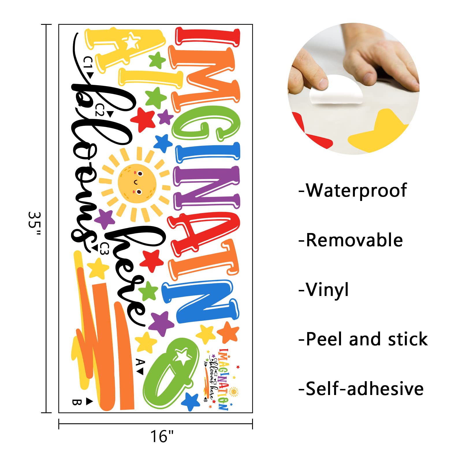Mfault Imagination Blooms Here watercolor patterns wall decals add soft color to nurseries and rooms