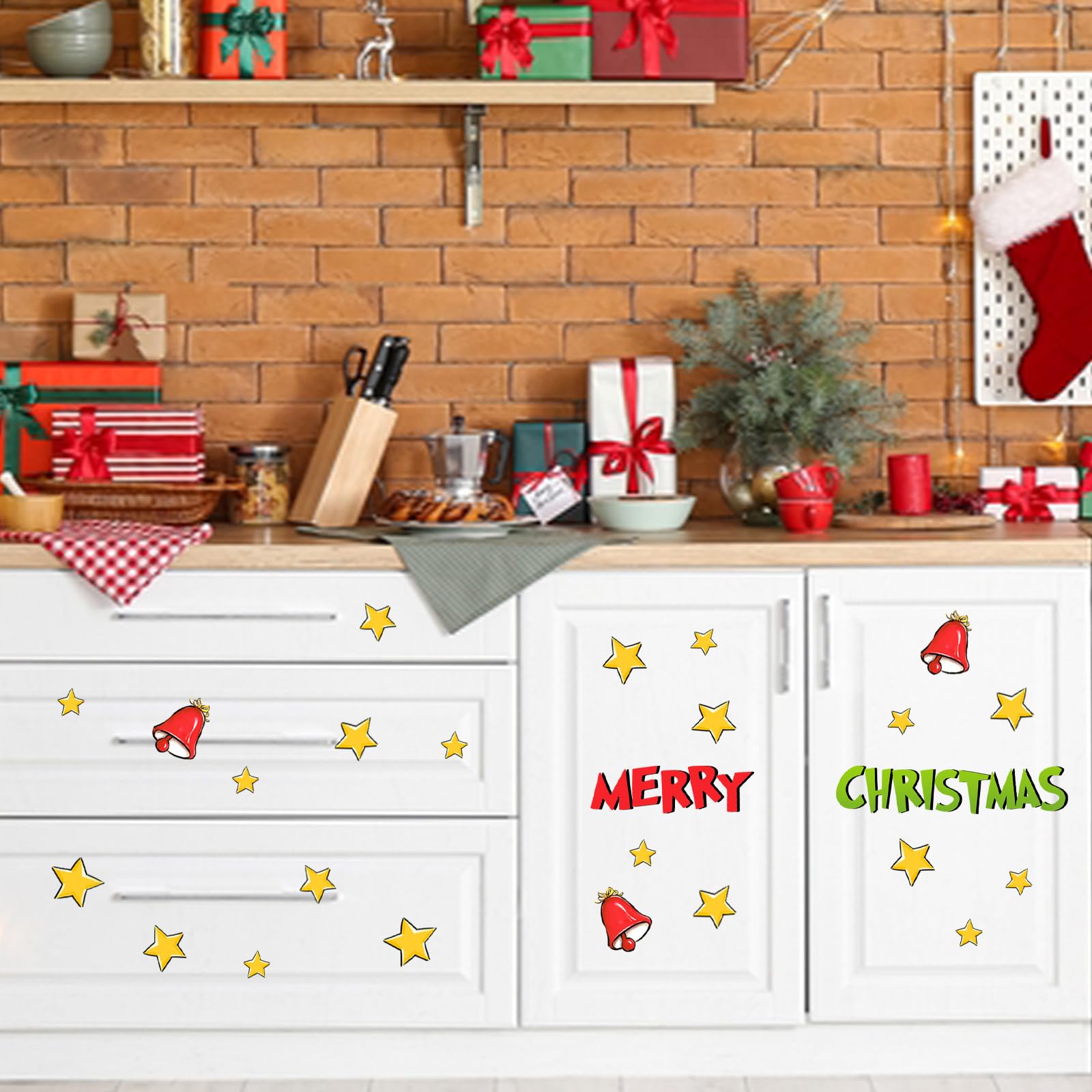 Mfault jingle-bell wall sticker adds seasonal sparkle to kitchens and entryways