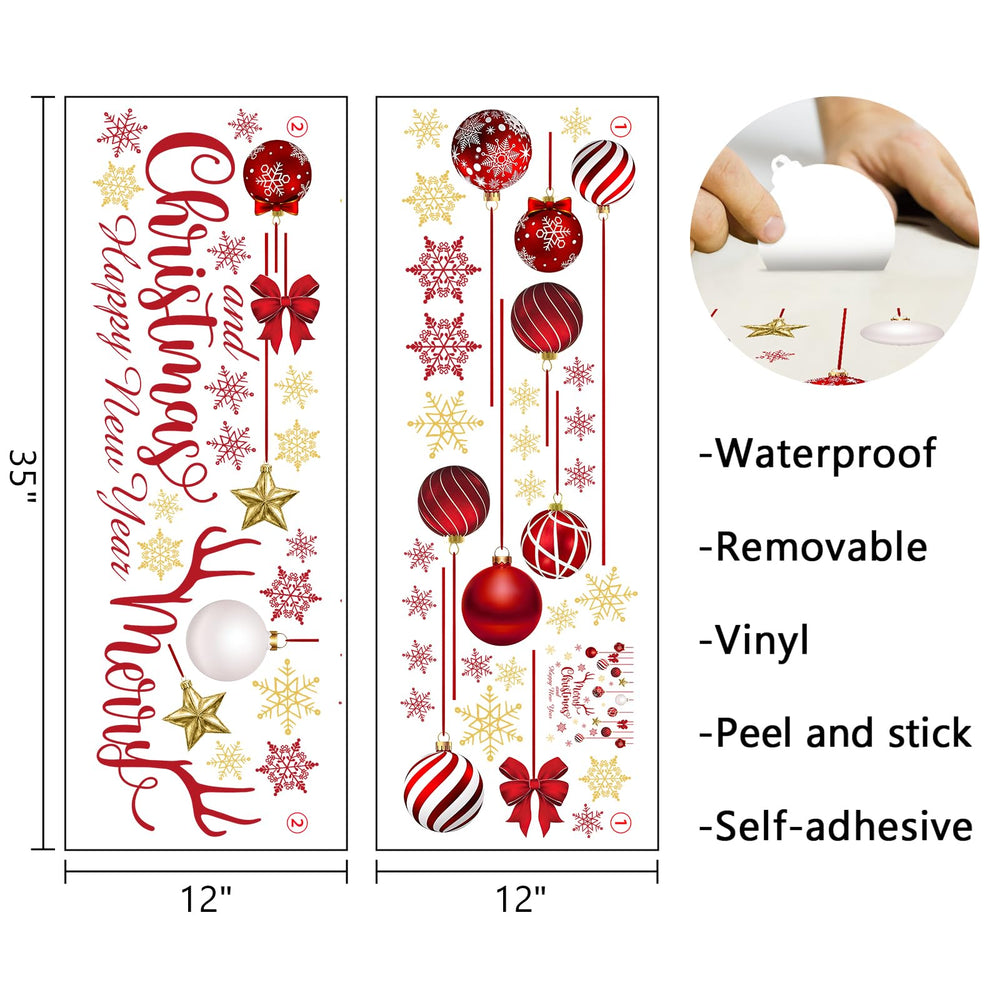 Mfault snowflake decals add wintry charm to a festive living area