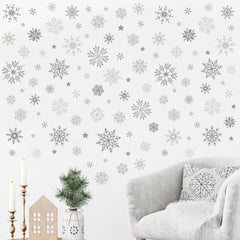 Mfault snowflake sticker living room wall decor enhances festive ambience