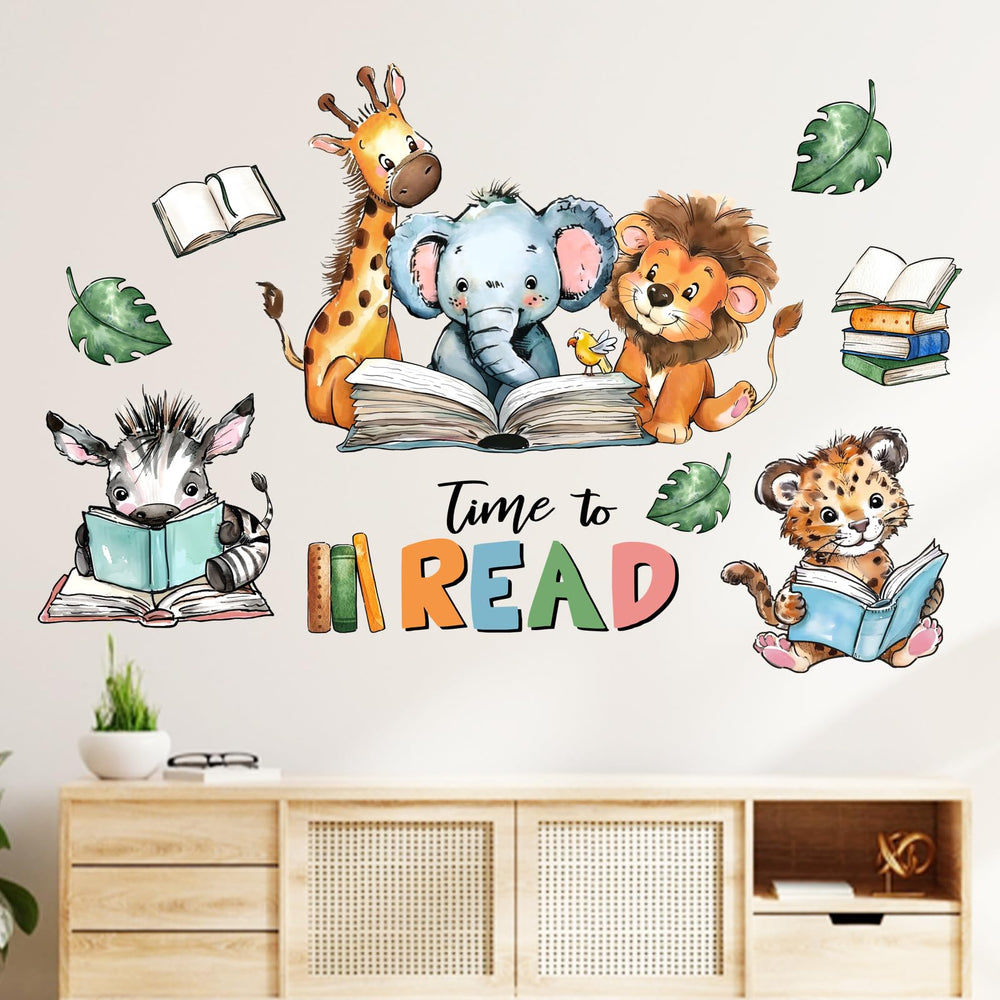 Mfault giraffe-wall-art decor brightens nursery and reading corner