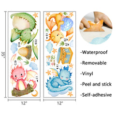 Mfault watercolor dragon eggs stickers inspire imaginative play in kids' rooms.