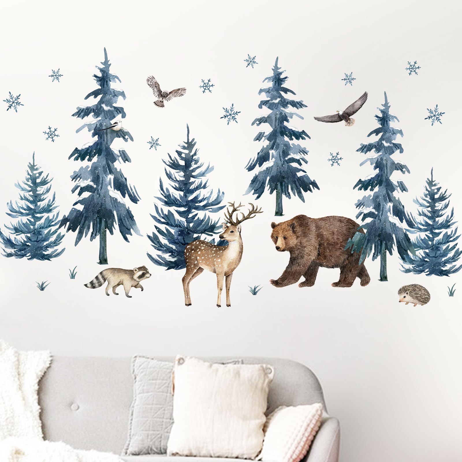 Mfault Winter Wildlife Hedgehog sticker delivers whimsy for kids' rooms year-round.
