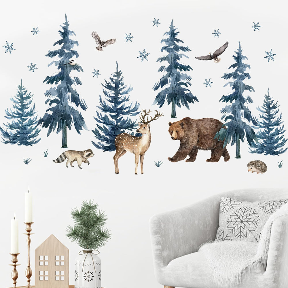 Mfault Winter Wildlife Owl wall art creates playful focal points in study areas.