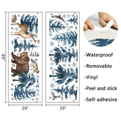 Mfault Winter Wildlife Reindeer decal brings festive woodland style to living spaces.