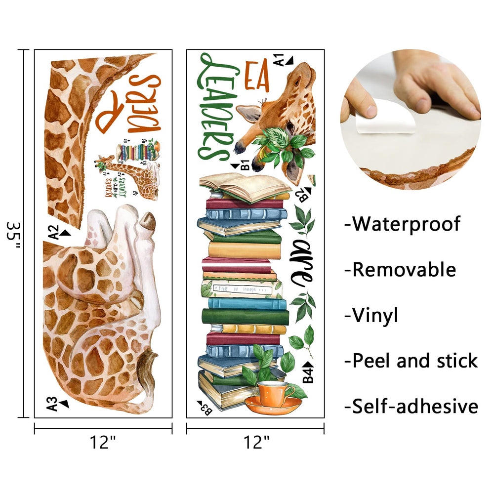 Mfault woodland animals reading books wall decal creates woodland-themed kids library vibe