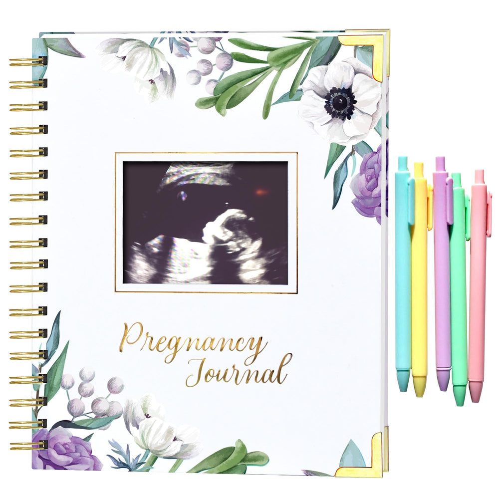 MF&HN STORE Elegant Pregnancy Journal cover—durable keepsake for your motherhood journey.