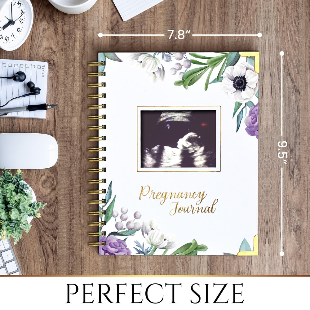 MF&HN STORE pregnancy keepsake book pages illustrate space to record memories and milestones.