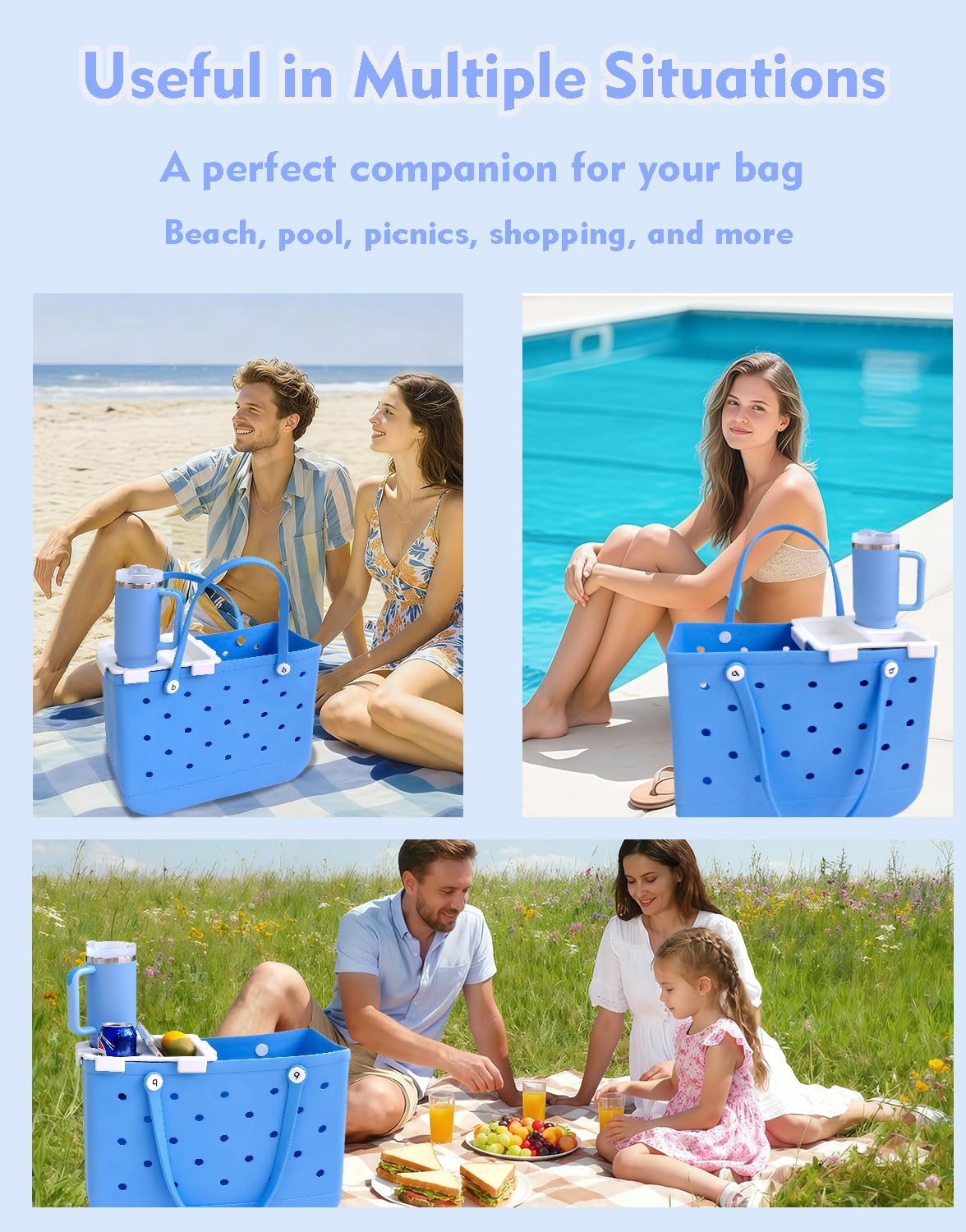 MGARDENMYI Waterproof EVA material cleans quickly after sand and spills.