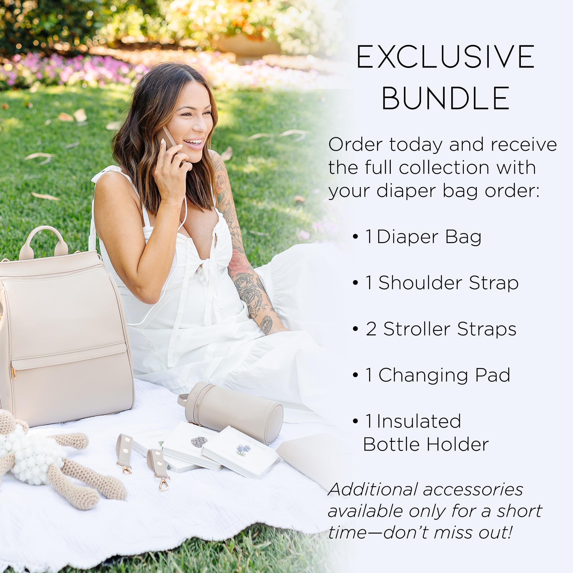 MIA + SOPHIA changing-pad included for convenient diaper changes.