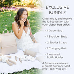 MIA + SOPHIA changing-pad included for convenient diaper changes.