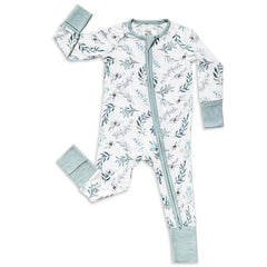 Miaoberry bamboo sleeper with eucalyptus print for soothing gender-neutral nursery aesthetics